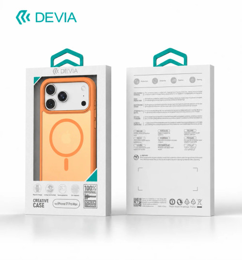 DEVIA iPhone 17 pro Pino Series magnetic shockproof case packaging