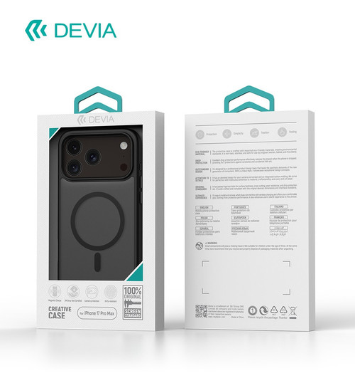 DEVIA iPhone 17 pro max  Pino Series magnetic shockproof case packaging
