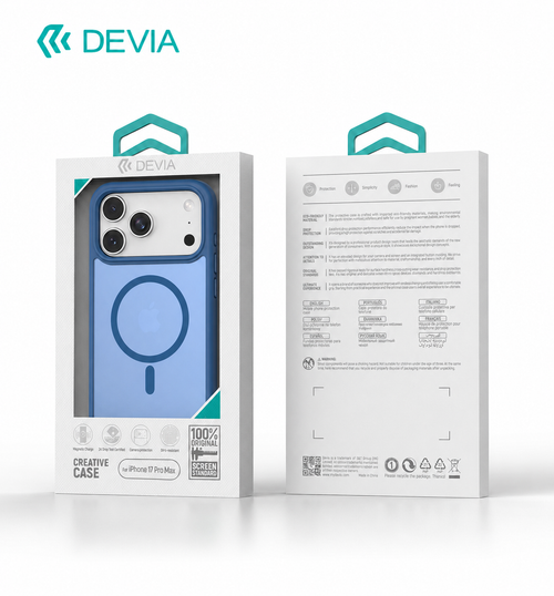 DEVIA iPhone 17 pro Pino Series magnetic shockproof case packaging