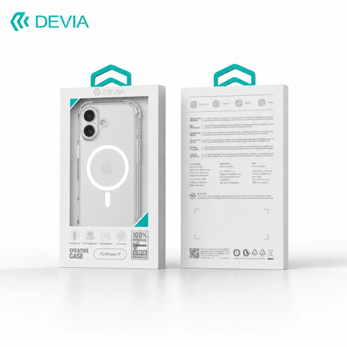 DEVIA iPhone 17 Armour Series magnetic shockproof case packaging