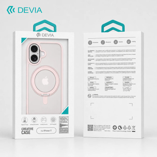 DEVIA iPhone 17 Lumiere Series magnetic shockproof case packaging