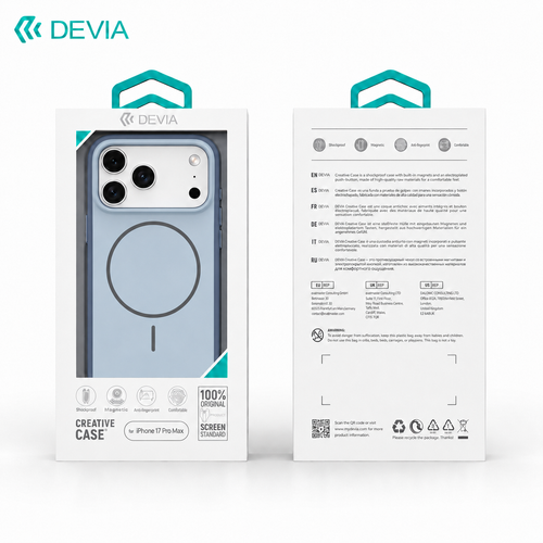 DEVIA iPhone 17 Lumiere Series magnetic shockproof case packaging