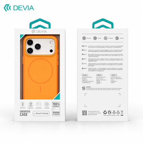 DEVIA iPhone 17 Lumiere Series magnetic shockproof case packaging