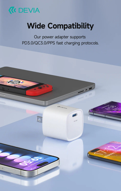 Lightweight and portable GaN charger ideal for travel and everyday use