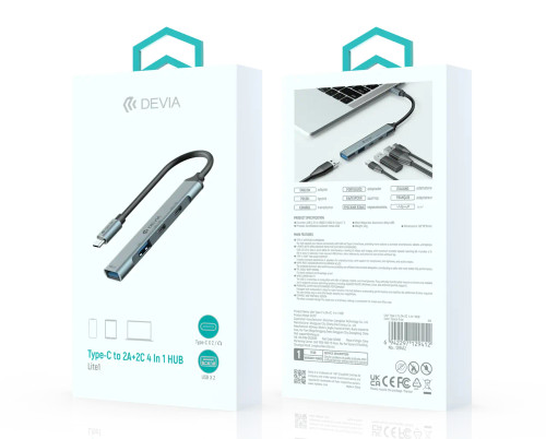 DEVIA Lite1 hub packaging with product details