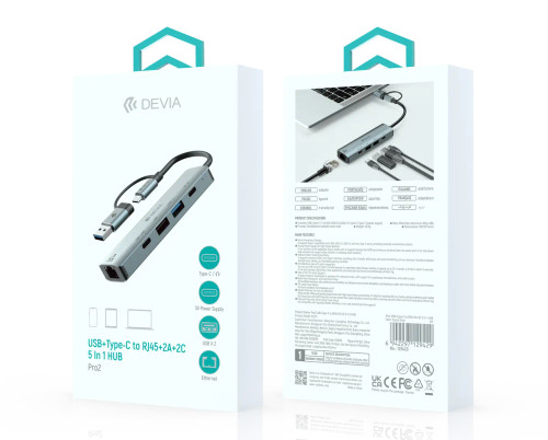 Pro2 hub packaging showing product features and specifications