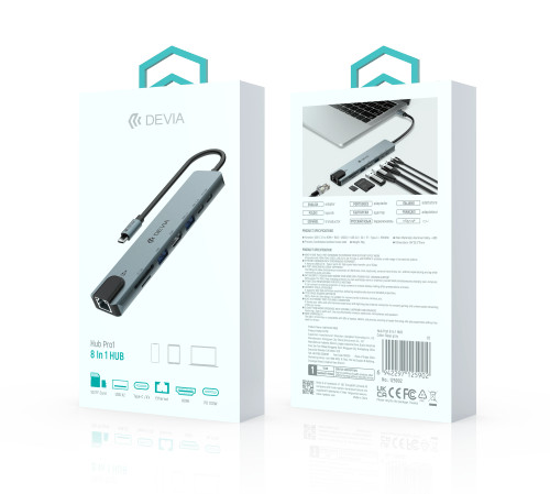 DEVIA Hub Pro1 Series packaging with product details
