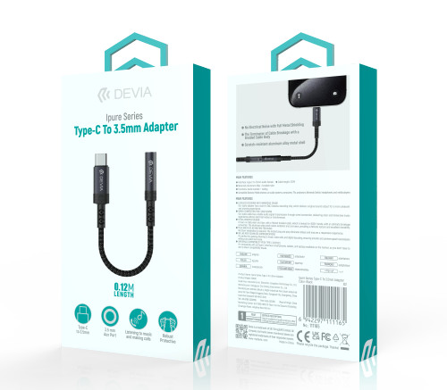 DEVIA Ipure adapter packaging with product details