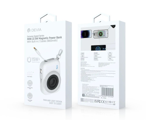 Extreme Speed Series MINI power bank packaging with specifications