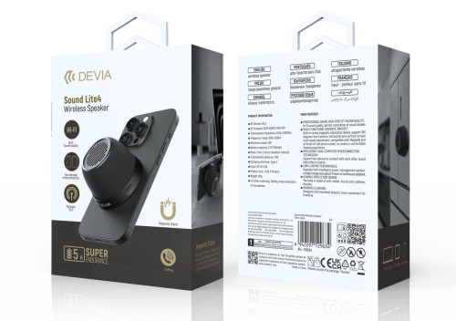 DEVIA Sound Lite4 speaker packaging with specifications