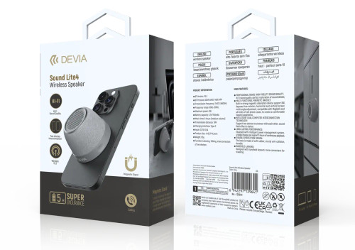 DEVIA Sound Lite4 speaker packaging with specifications