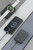 close-up of LED display showing battery percentage and status