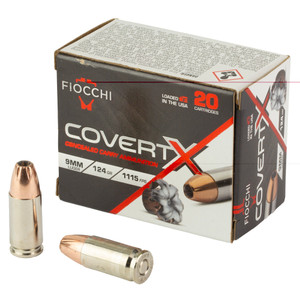 Fiocchi Covertx 9mm 124gr Jhp 20/200