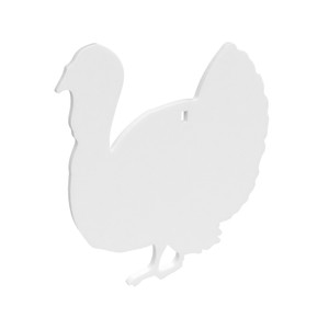 B/c Ar500 3/8" Silhouette Turkey Wht