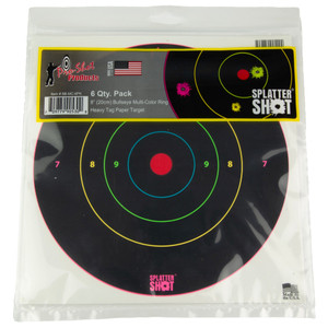 Proshot 8" Multi Clr Bullseye 6pk