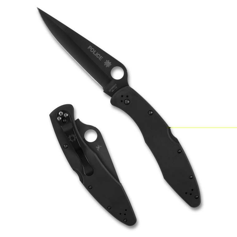 Spyderco Police Ss 4.2" Blk/blk