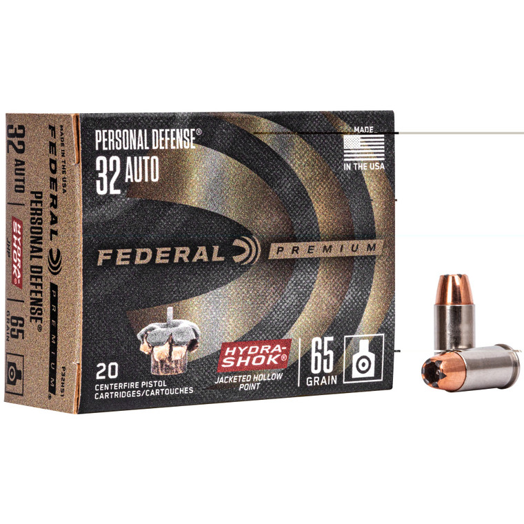 Fed Hydra-shok 32acp 65gr Jhp 20/500