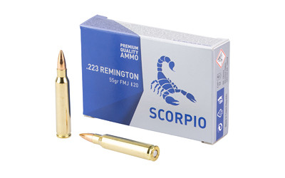 SCORPIO AMMO 223REM 55GR FMJ