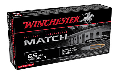 Winchester Ammunition, Match Ammunition, 6.5 PRC, 140 Grain, Boat Tail Hollow Point, 20 Round Box