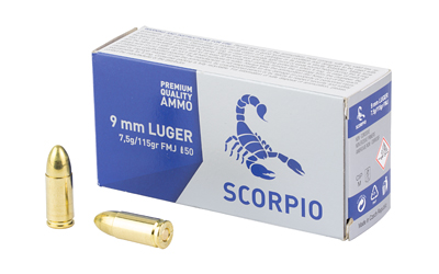  STV Technology Scorpio 9MM 115 Grain Full Metal Jacket 1000 Round Case Ammo