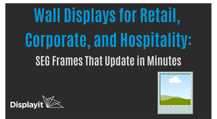 Wall Displays for Retail, Corporate, and Hospitality: SEG Frames That Update in Minutes