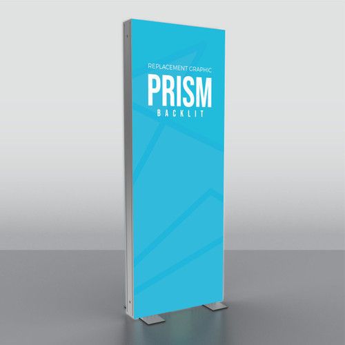 prism 34 inch banner stand portable backlit trade show lightbox replacement graphic