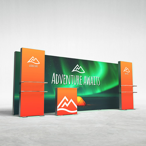 20ft Prism Backlit Trade Show Display P20D - Main