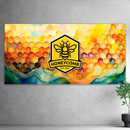 48" x " wall-mounted SEG frame on a neutral background with a plant for scale