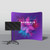 8' Helium by Ensemble Curved Tension Fabric Trade Show Display with Monitor Stand