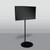 Trade show monitor stand with round base