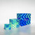 Set of (3) backlit cubes