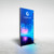 40" wide illuminated banner stand with graphics