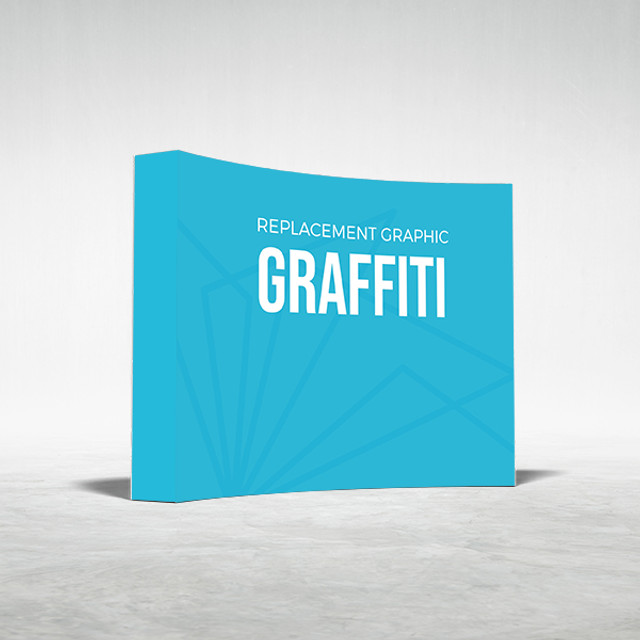 10' Curved Graffiti Backlit Trade Show Display - Replacement Graphic