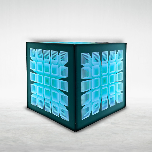 48 Inch Trade Show Cube Display with custom SEG graphics