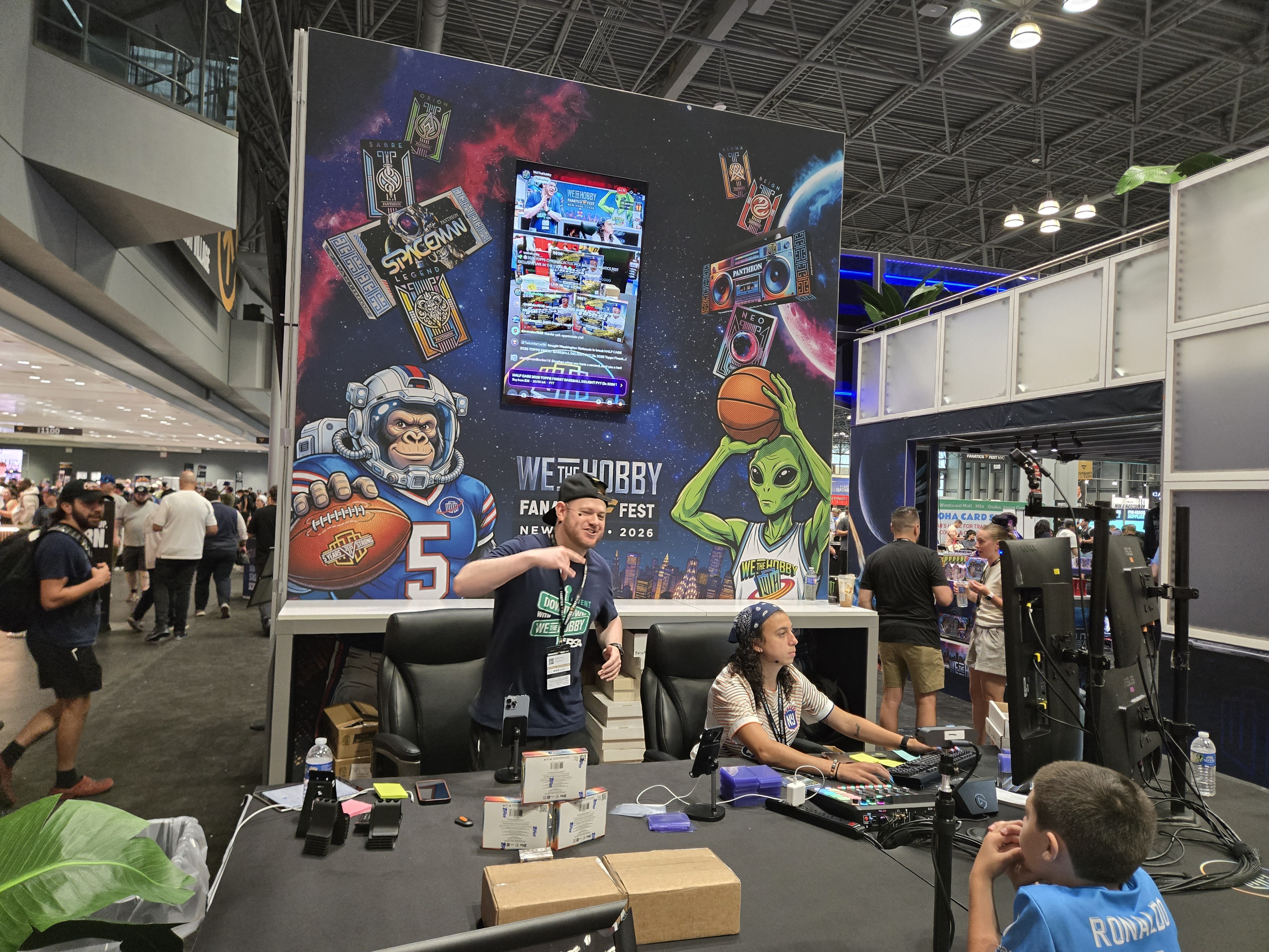 WeTheHobby retail store space inside the trade show booth at Fanatics Fest