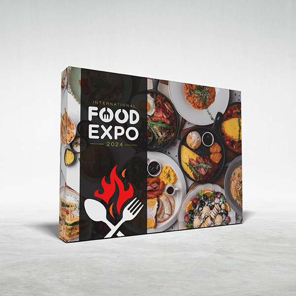 10ft Graffiti SEG pop up trade show booth design with seamless frameless graphics