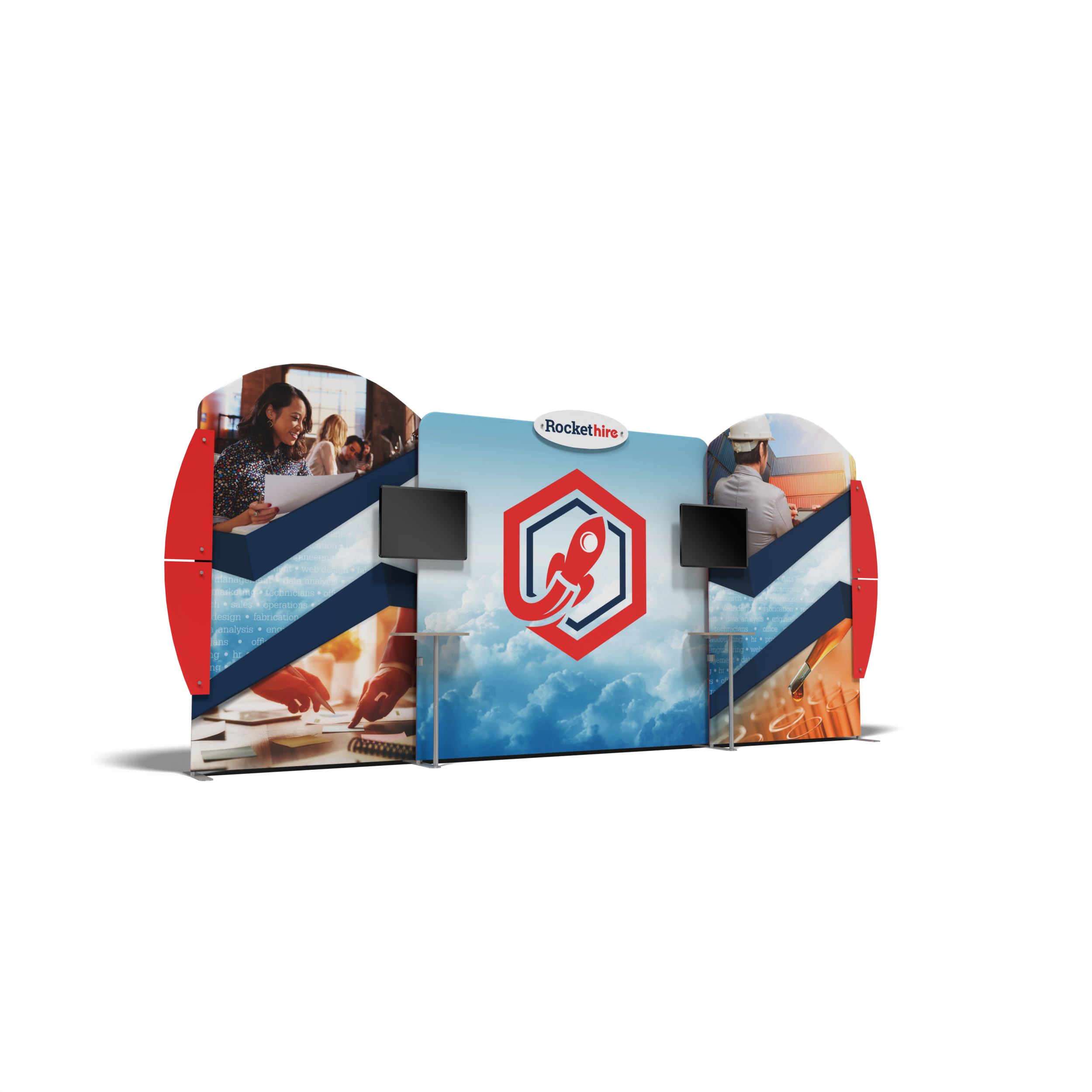 20ft Ensemble multi-frame trade show display kit