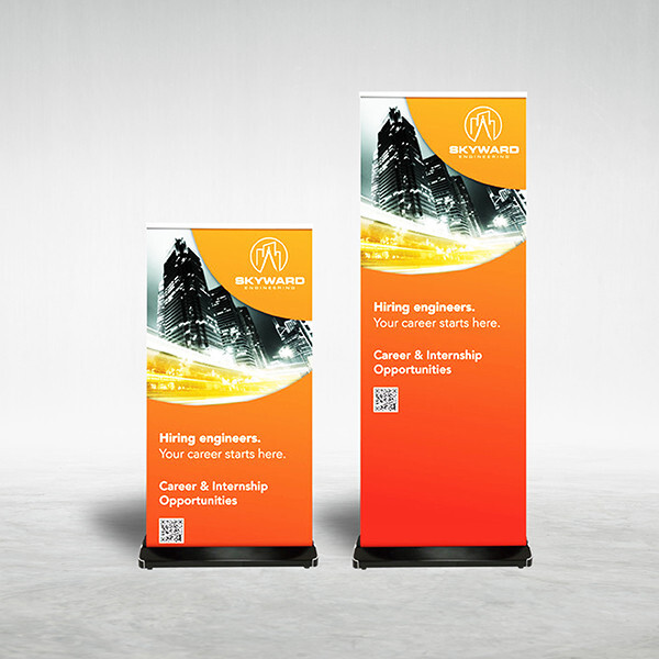 Reveal Pro retractable banner stand trade show display starting point for exhibitors