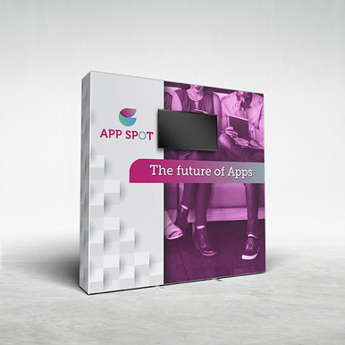 Graffiti 8' Pop-up Trade Show Display with Monitor Mount | Displayit