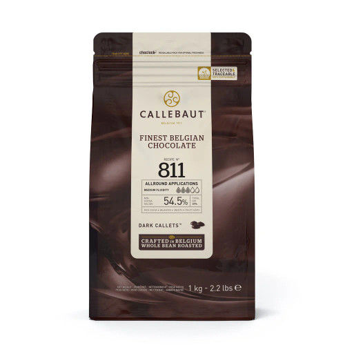 Callebaut Dark Belgium Chocolate Callets 54% 2.5kg bulk bag