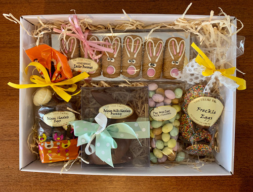 Easter chocolates and more. A hamper for the everyone to enjoy. Easter chocolates and more. A hamper for the everyone to enjoy.