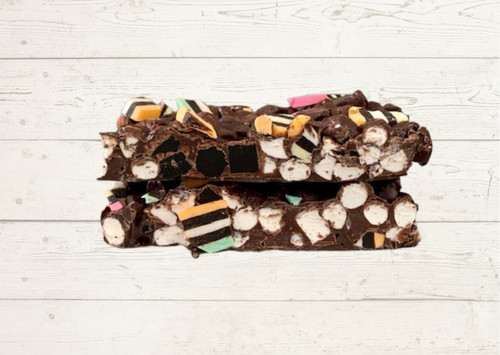 Licorice Rocky Road Belgian Milk Chocolate
The Treat Factory
Berry NSW
Australian Made