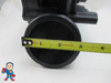 A 2" Threaded fitting measures about 3" edge to edge on the suction or pressure side..