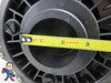 A 2" Threaded fitting measures about 3" edge to edge on the suction or pressure side.