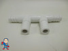 4 Way Tee Barb Coupler 3/8" Barb x 3/8" Barb with (2) 3/8" Barb