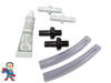 Dynasty Pump Barb Bleeder Connection Kit (2) 1/4" Mpt X 3/8" with Silicon Kit Waterway Pump Fittings