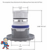 This is the basic measurements for the Power Series Jets... 
Note: The Blue Threaded ring is not available separately...