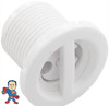 Jet Internal, Pentair Euro, 1-1/2" face diameter, Swirl,with Wall Fitting, White