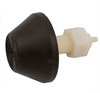 Brown, PT1, Air Button, Tecmark, Raised Cone, 7/8" hole size, 2-3/4" face diameter