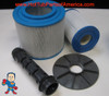 We offer these other parts in our store the inner filter  the stalk and the cap. 
This listing is for the large outer filter only all other parts are for illustration...